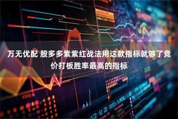 万无优配 股多多紫紫红战法用这款指标就够了竞价打板胜率最高的指标